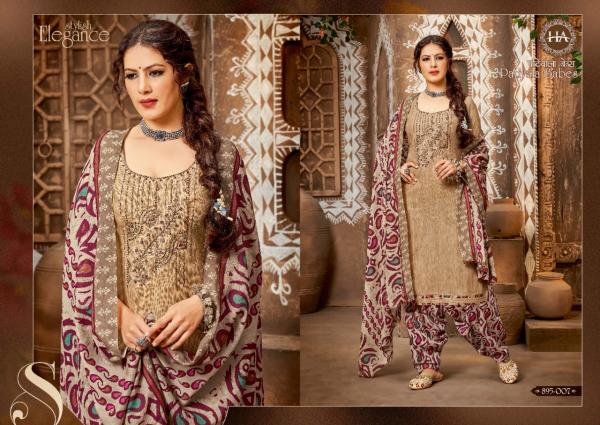 Harshit Patiyala Babes 2 Designer Cotton Embroidery Dress Materials 